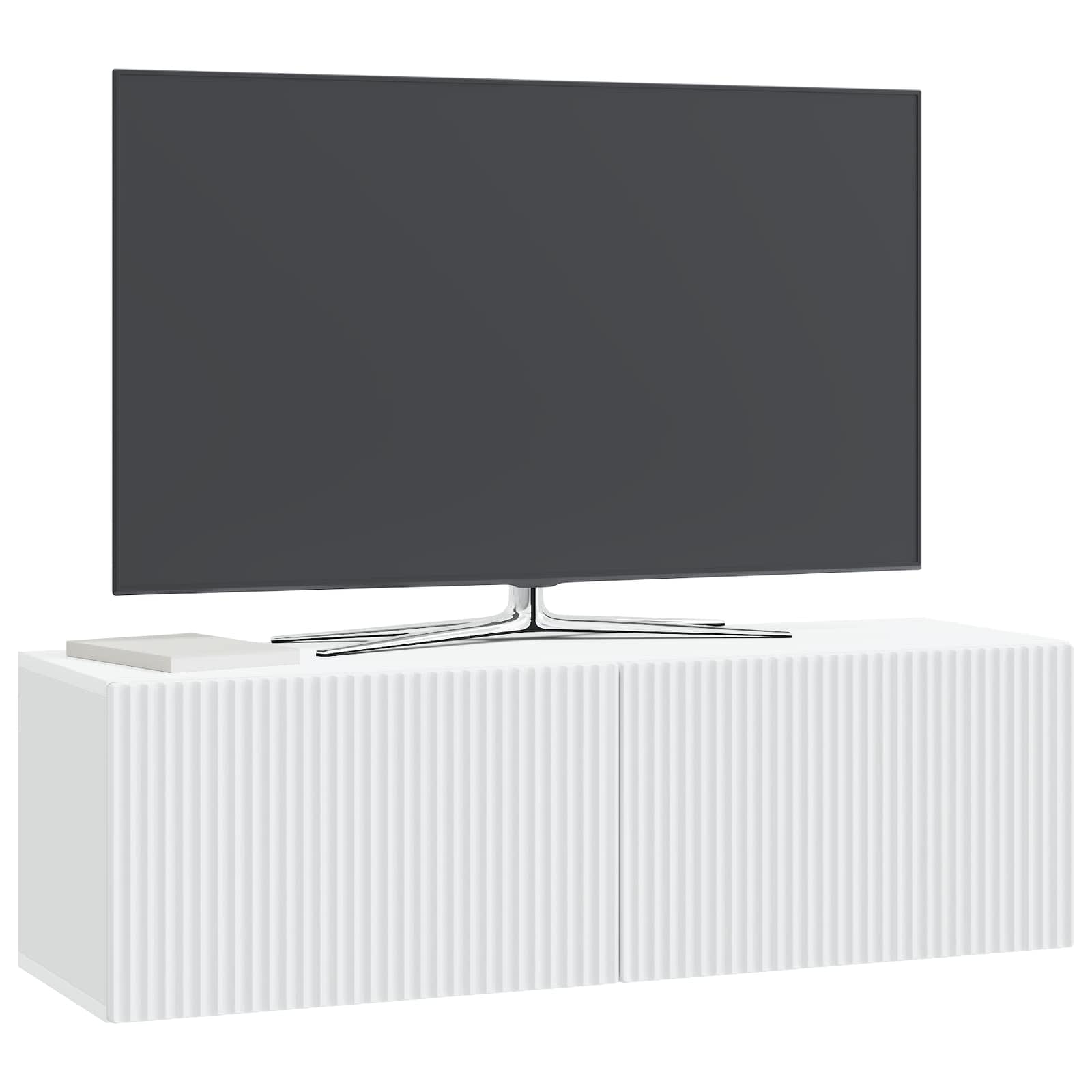 Wandmontierter TV-Schrank Weiß 98 x 31 x 30 cm Holzwerkstoff