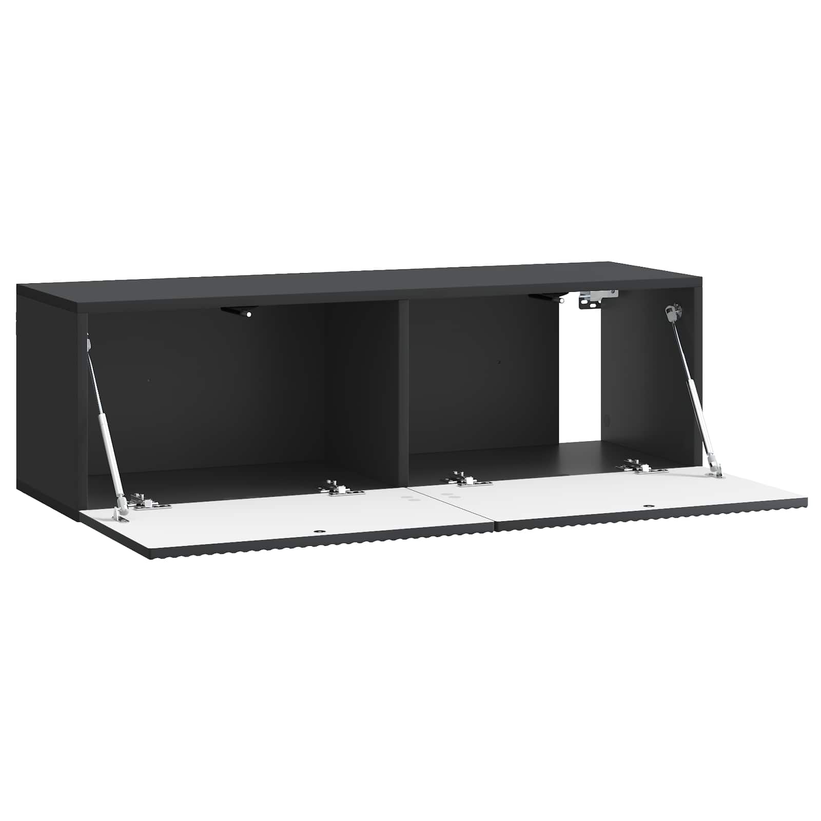 Wandmontierter TV-Schrank Schwarz 98 x 31 x 30 cm Holzwerkstoff