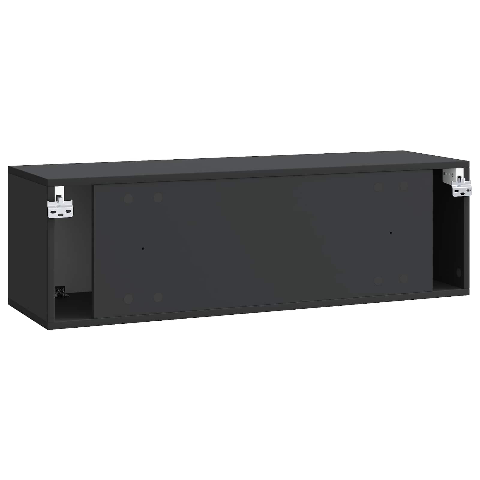 Wandmontierter TV-Schrank Schwarz 98 x 31 x 30 cm Holzwerkstoff