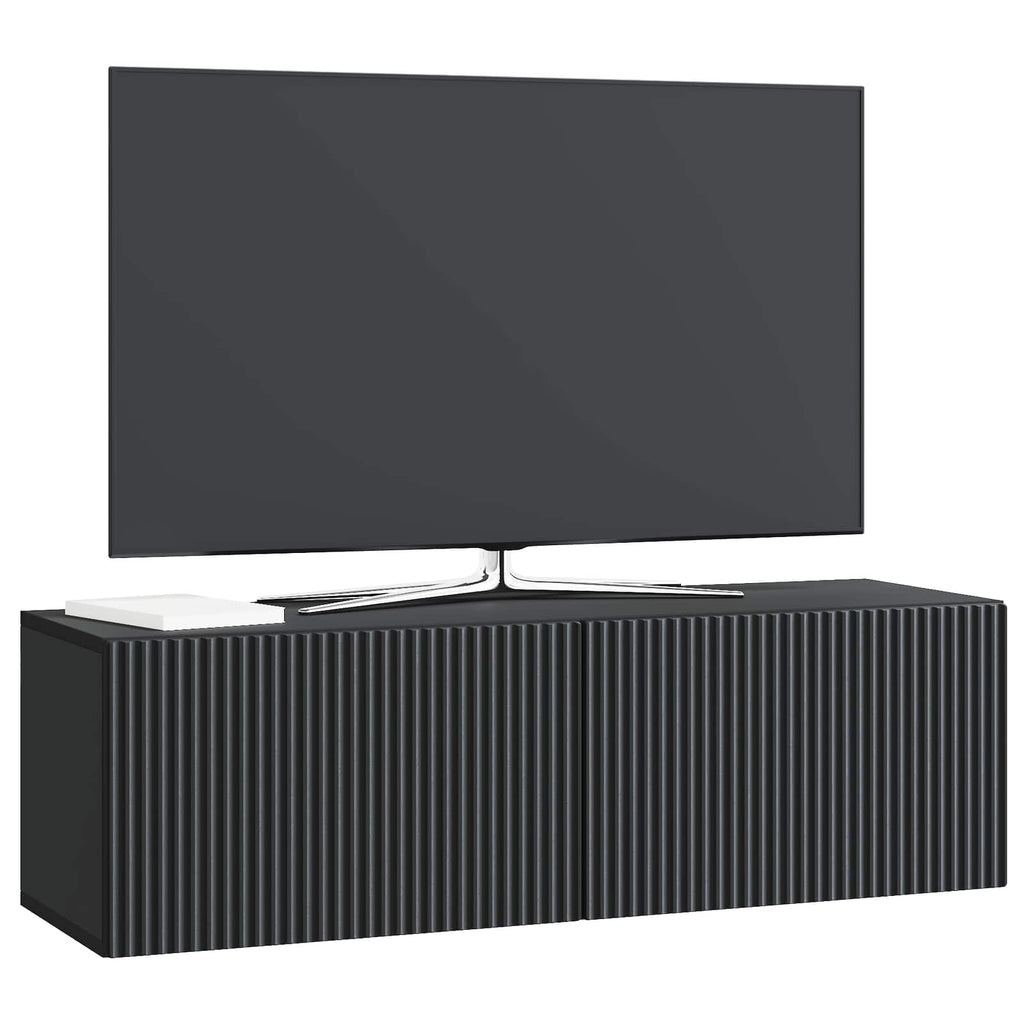 Wandmontierter TV-Schrank Schwarz 98 x 31 x 30 cm Holzwerkstoff