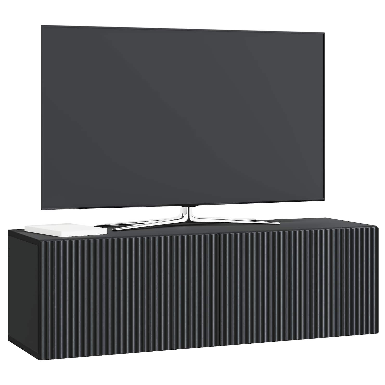 Wandmontierter TV-Schrank Schwarz 98 x 31 x 30 cm Holzwerkstoff