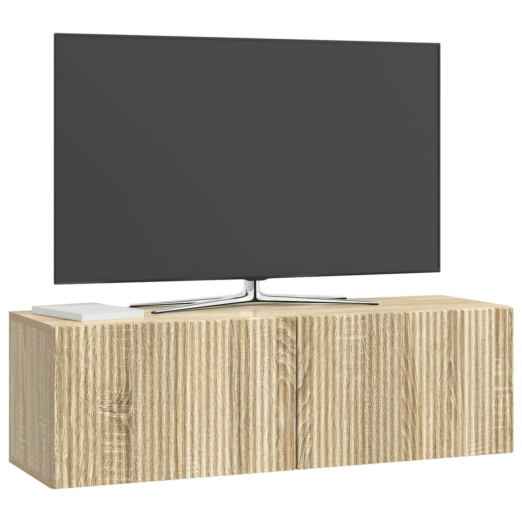 Wandmontierter TV-Schrank Sonoma-Eiche 98 x 31 x 30 cm