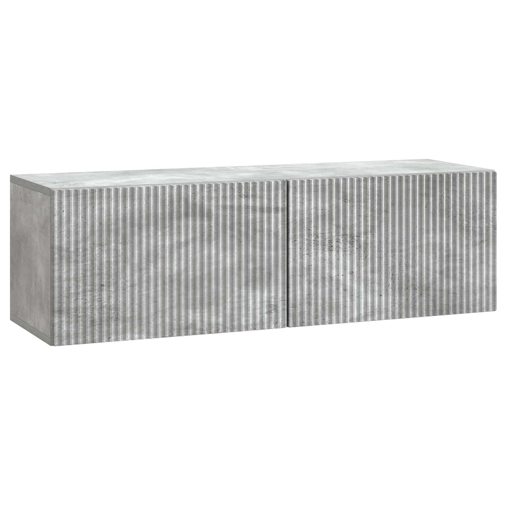 Wandmontierter TV-Schrank Betongrau 98 x 31 x 30 cm