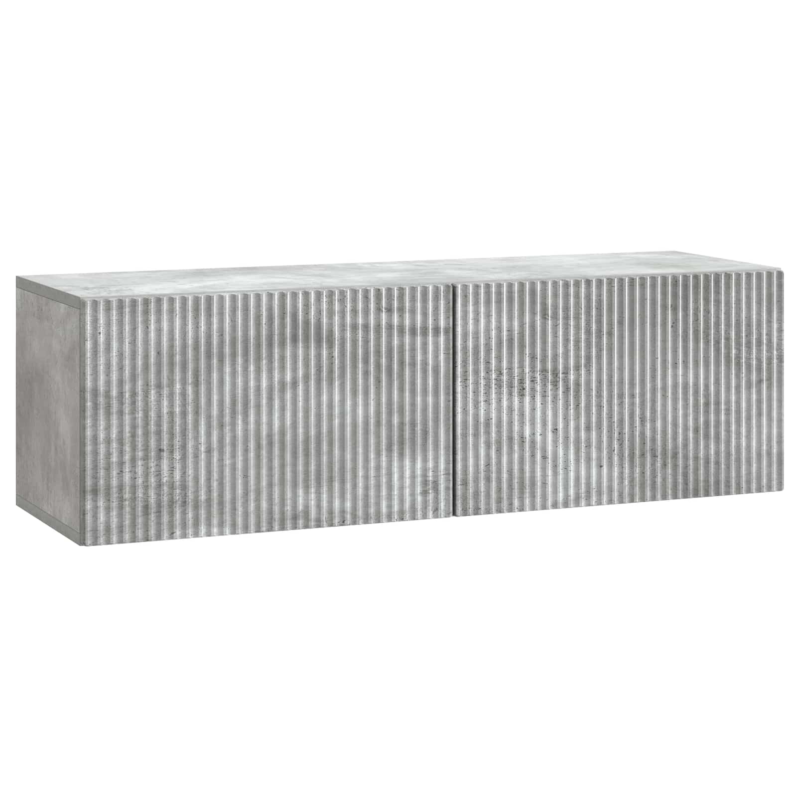 Wandmontierter TV-Schrank Betongrau 98 x 31 x 30 cm