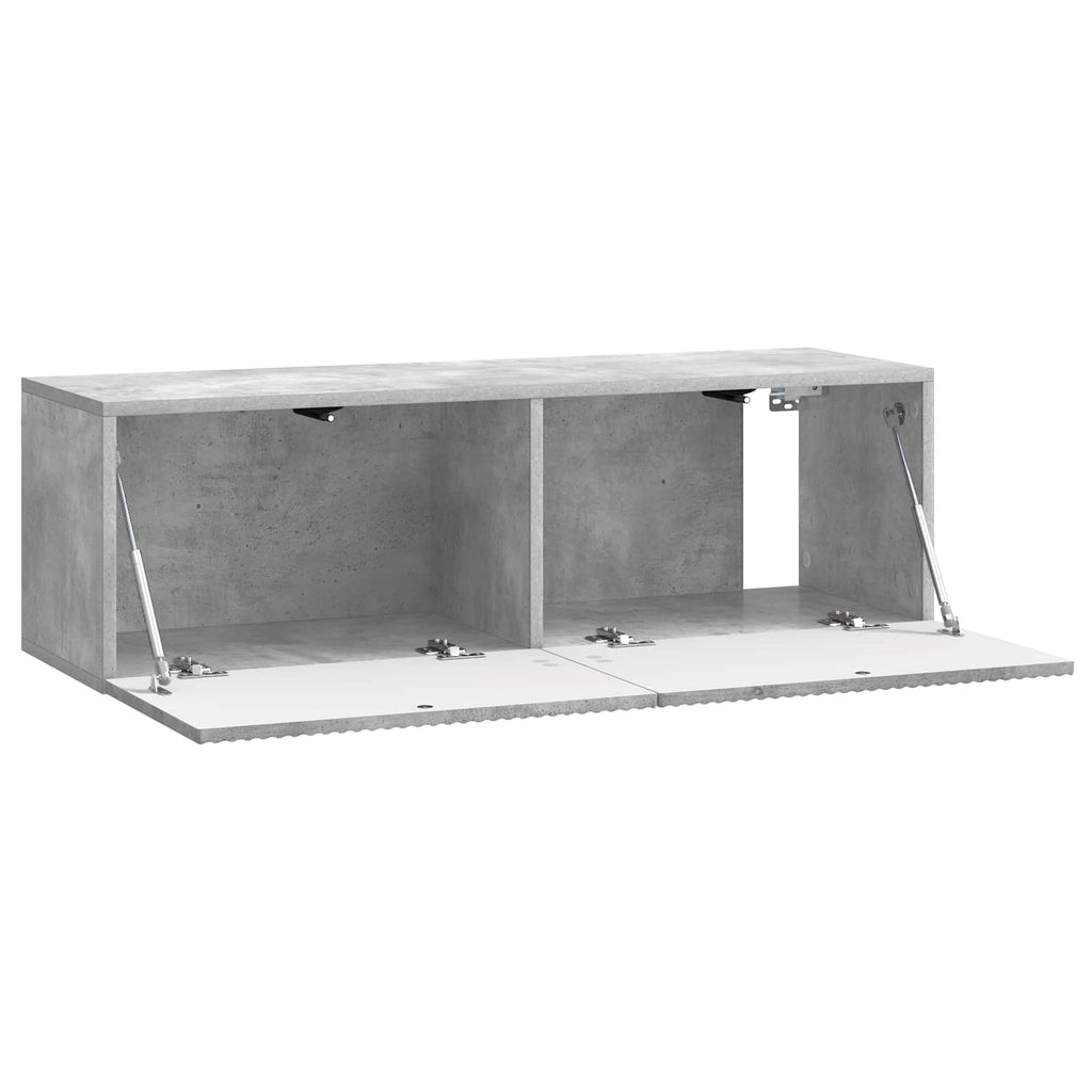 Wandmontierter TV-Schrank Betongrau 98 x 31 x 30 cm
