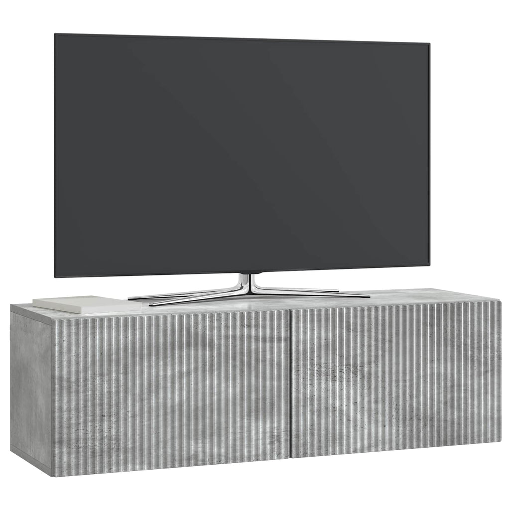 Wandmontierter TV-Schrank Betongrau 98 x 31 x 30 cm