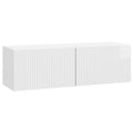 Wandmontierter TV-Schrank Hochglanz Weiß 98 x 31 x 30 cm