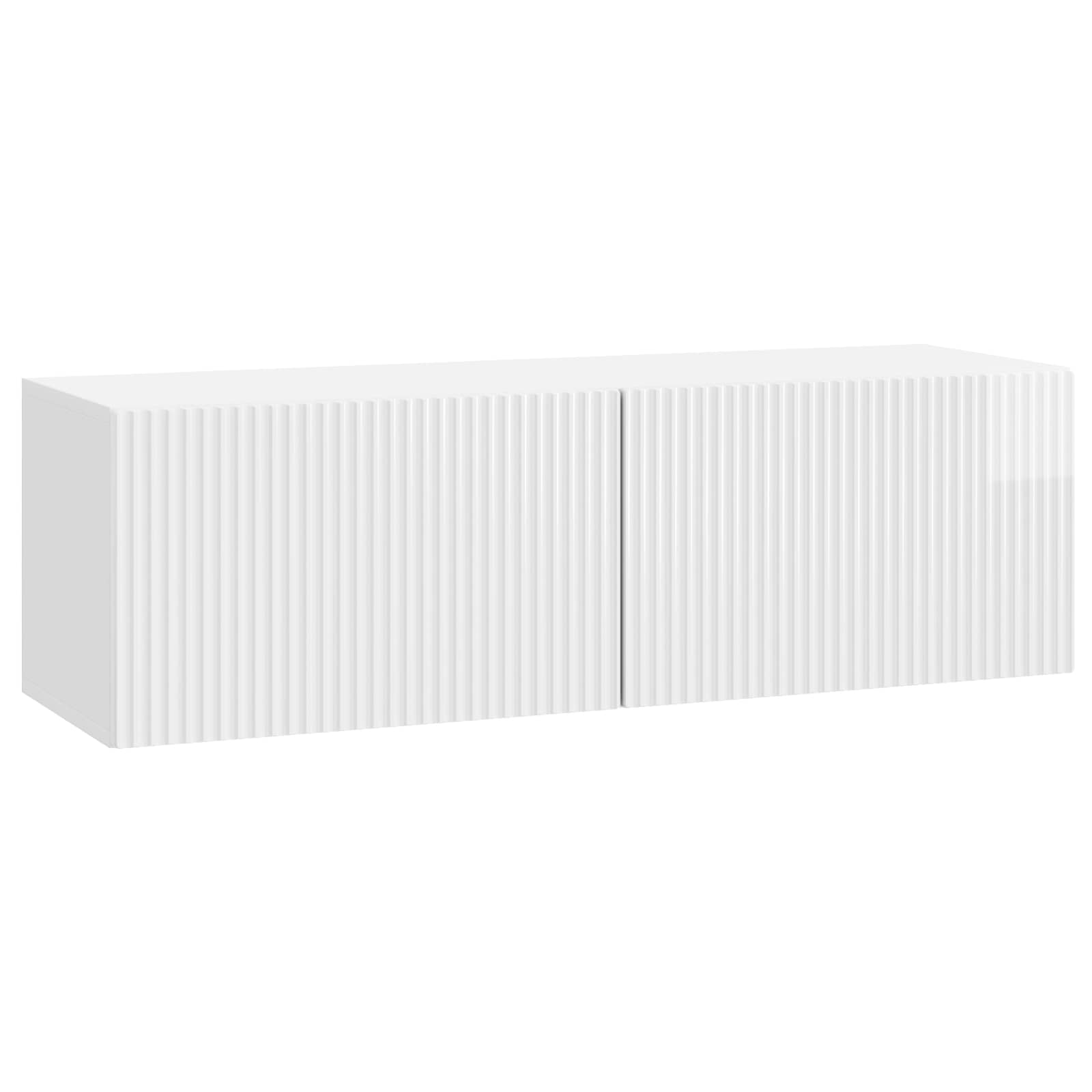 Wandmontierter TV-Schrank Hochglanz Weiß 98 x 31 x 30 cm