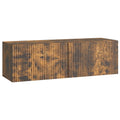 Wandmontierter TV-Schrank Geräucherte Eiche 98 x 31 x 30 cm