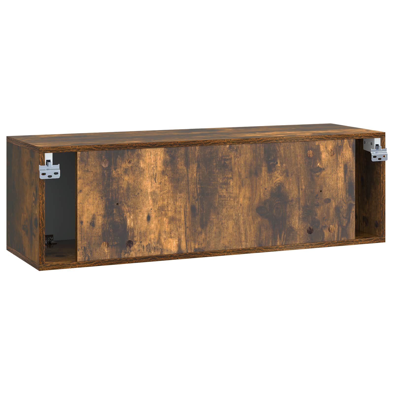 Wandmontierter TV-Schrank Geräucherte Eiche 98 x 31 x 30 cm