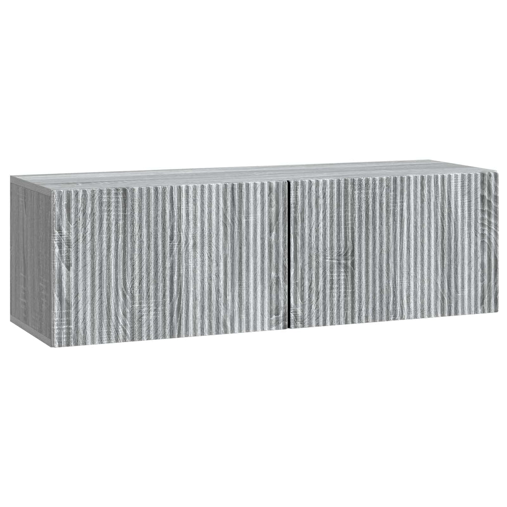 Wandmontierter TV-Schrank Graues Sonoma 98 x 31 x 30 cm