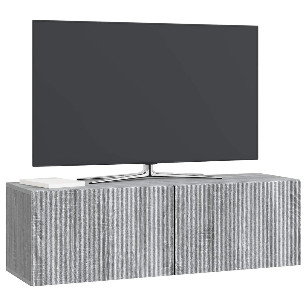Wandmontierter TV-Schrank Graues Sonoma 98 x 31 x 30 cm