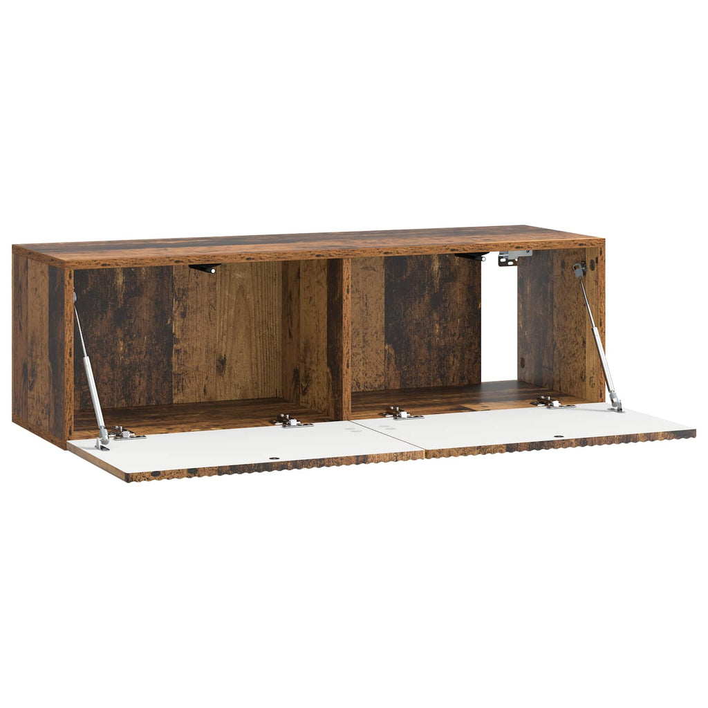Wandmontierter TV-Schrank Altholz 98 x 31 x 30 cm Holzwerkstoff