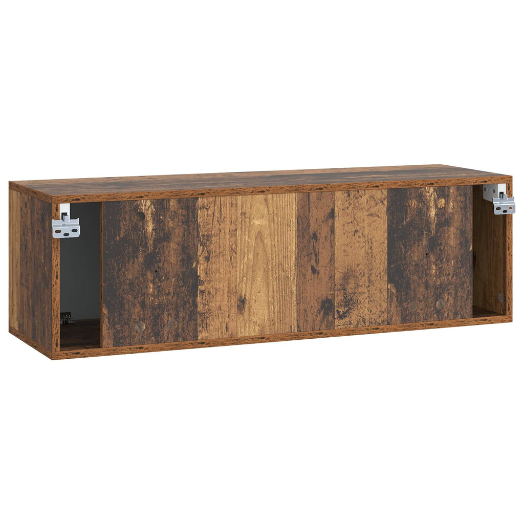 Wandmontierter TV-Schrank Altholz 98 x 31 x 30 cm Holzwerkstoff