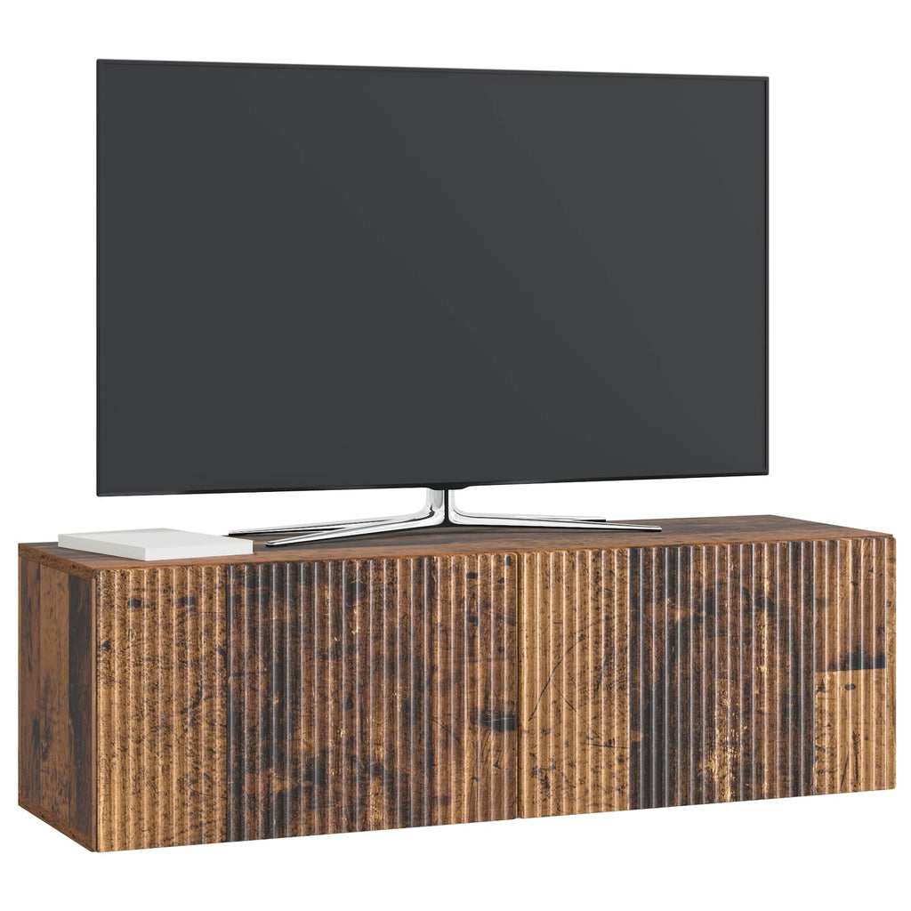 Wandmontierter TV-Schrank Altholz 98 x 31 x 30 cm Holzwerkstoff