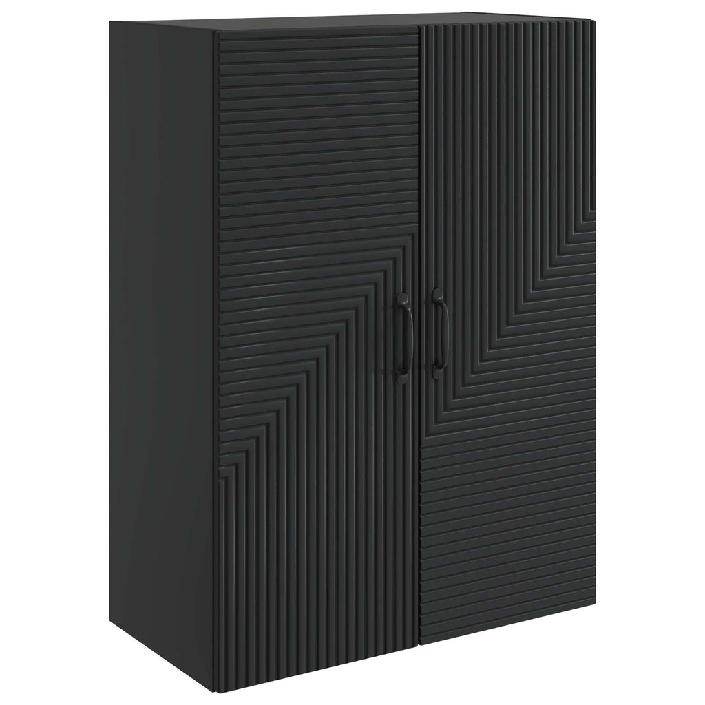 Wandschrank Schwarz 66 x 34,5 x 90 cm Holzwerkstoff