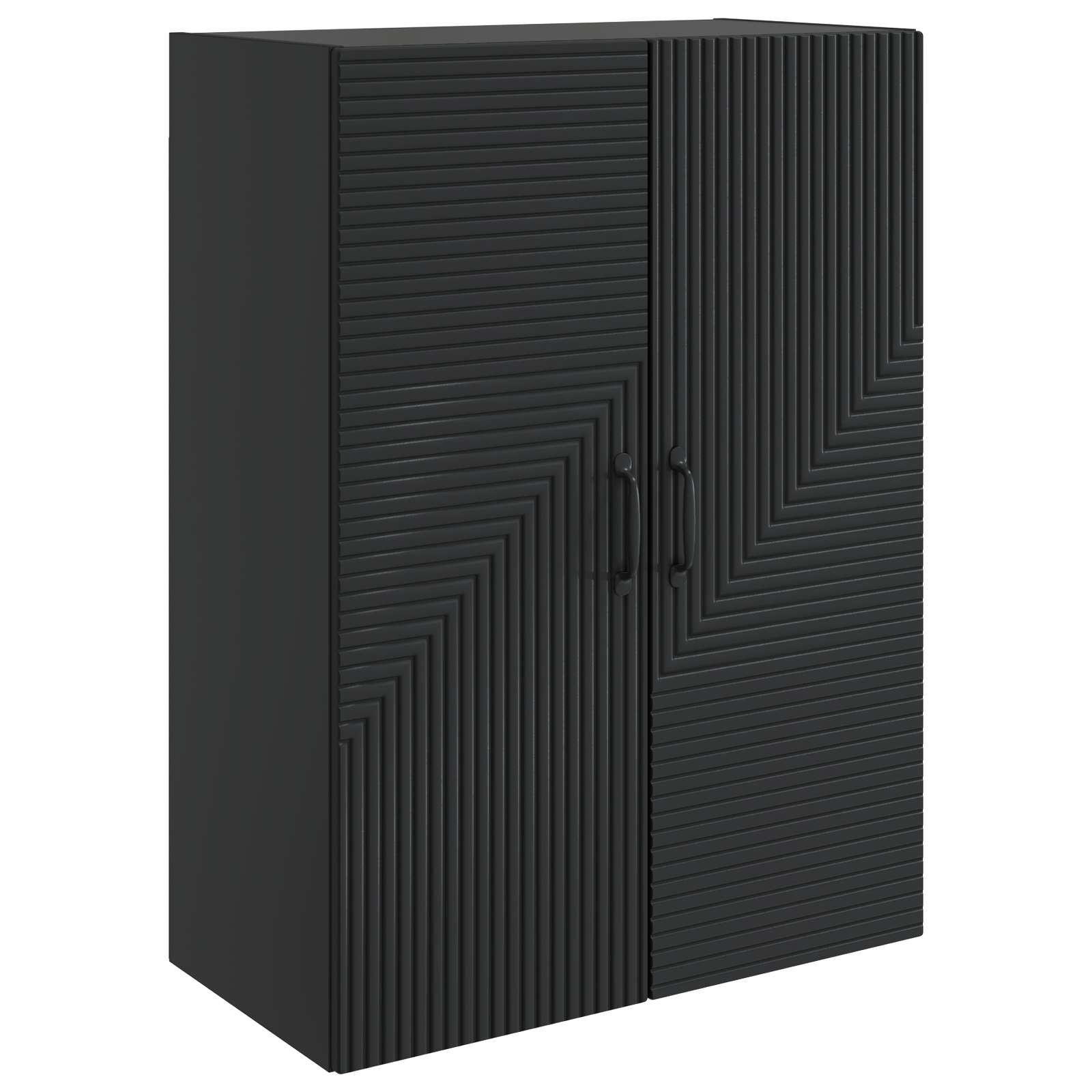 Wandschrank Schwarz 66 x 34,5 x 90 cm Holzwerkstoff