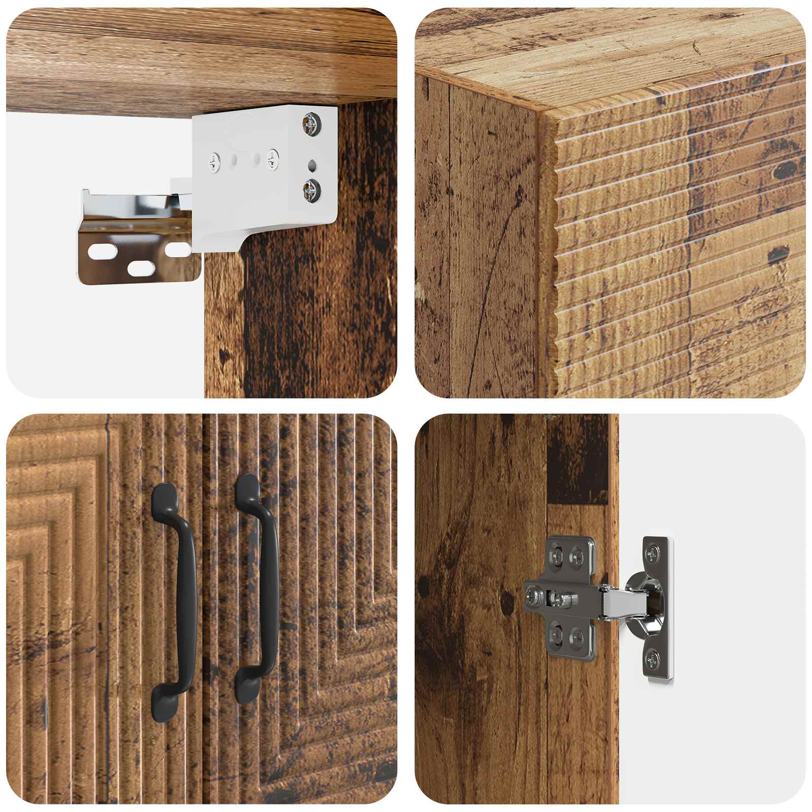 Wandschrank Altholz 66 x 34,5 x 90 cm Holzwerkstoff
