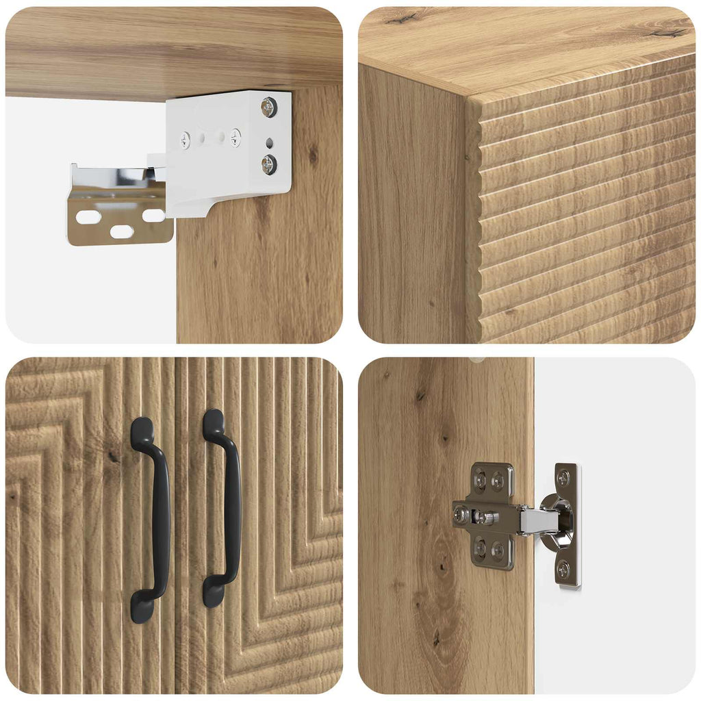 Wandschrank Artisan-Eiche 66 x 34,5 x 90 cm Holzwerkstoff