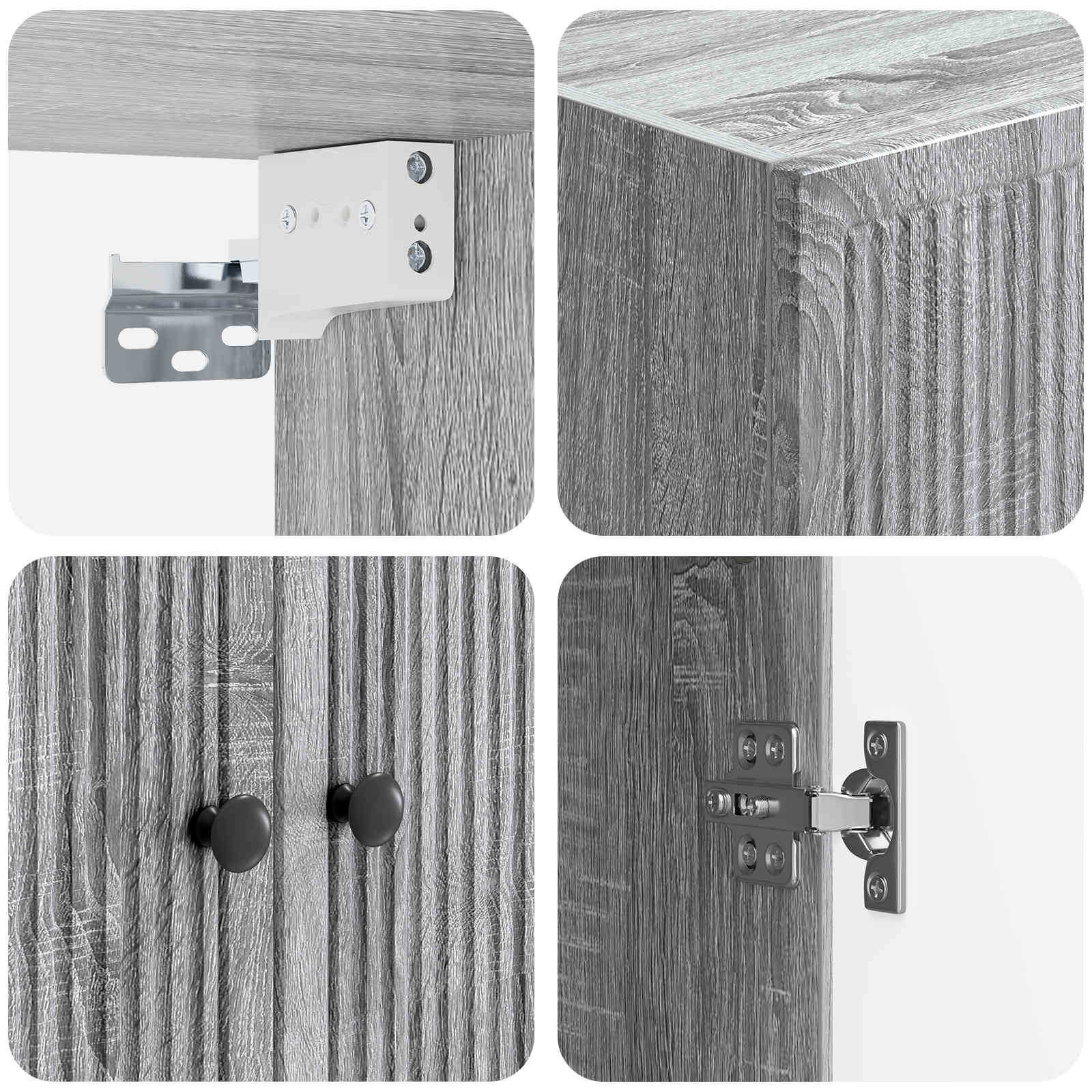 Wandschrank Grau Sonoma 59 x 31 x 60 cm Holzwerkstoff