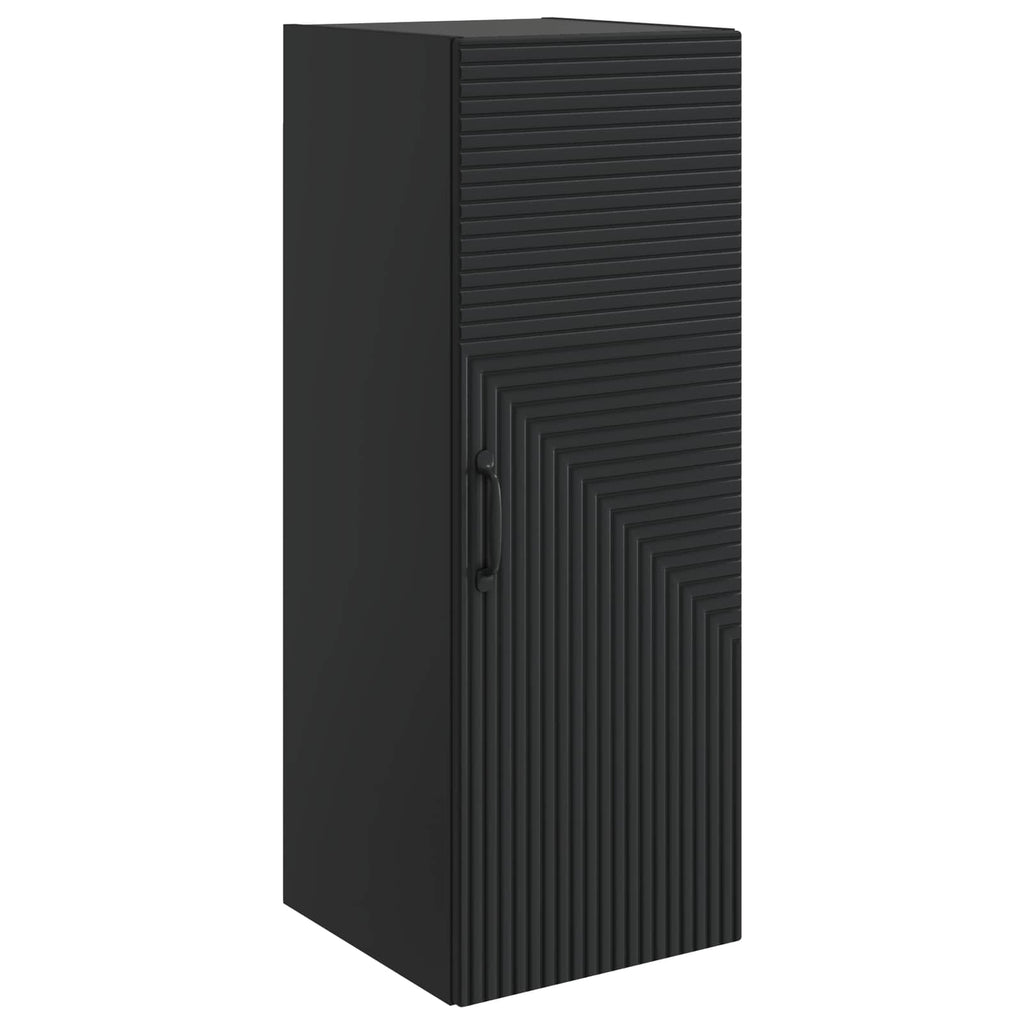 Wandschrank Schwarz 33 x 34,5 x 90 cm Holzwerkstoff
