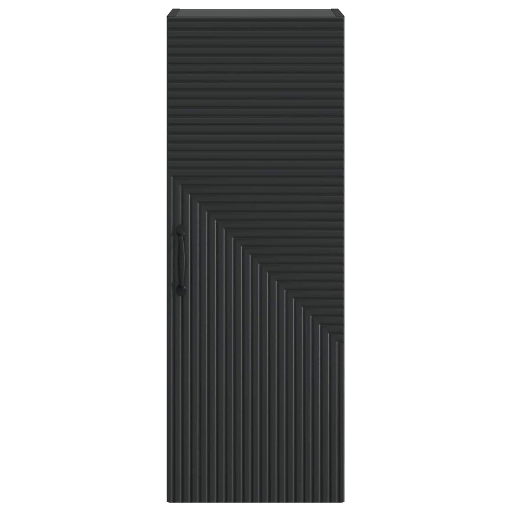 Wandschrank Schwarz 33 x 34,5 x 90 cm Holzwerkstoff