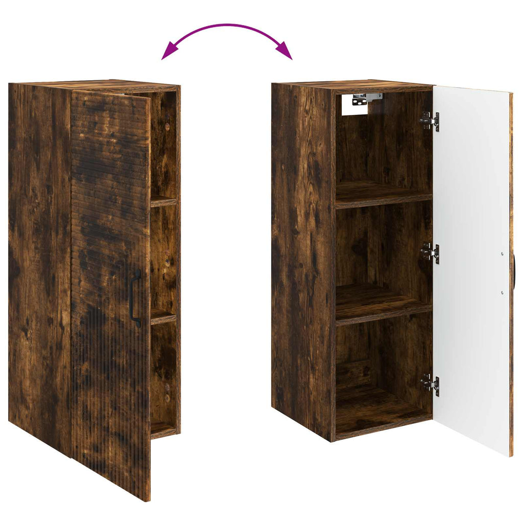 Wandschrank Geräucherte Eiche 33 x 34,5 x 90 cm Holzwerkstoff