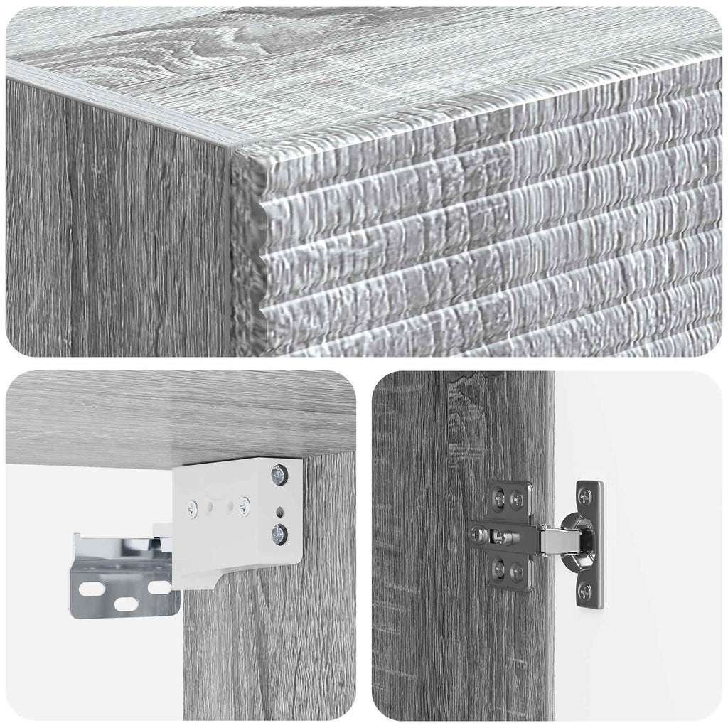 Wandschrank Grau Sonoma 33 x 34,5 x 90 cm Holzwerkstoff
