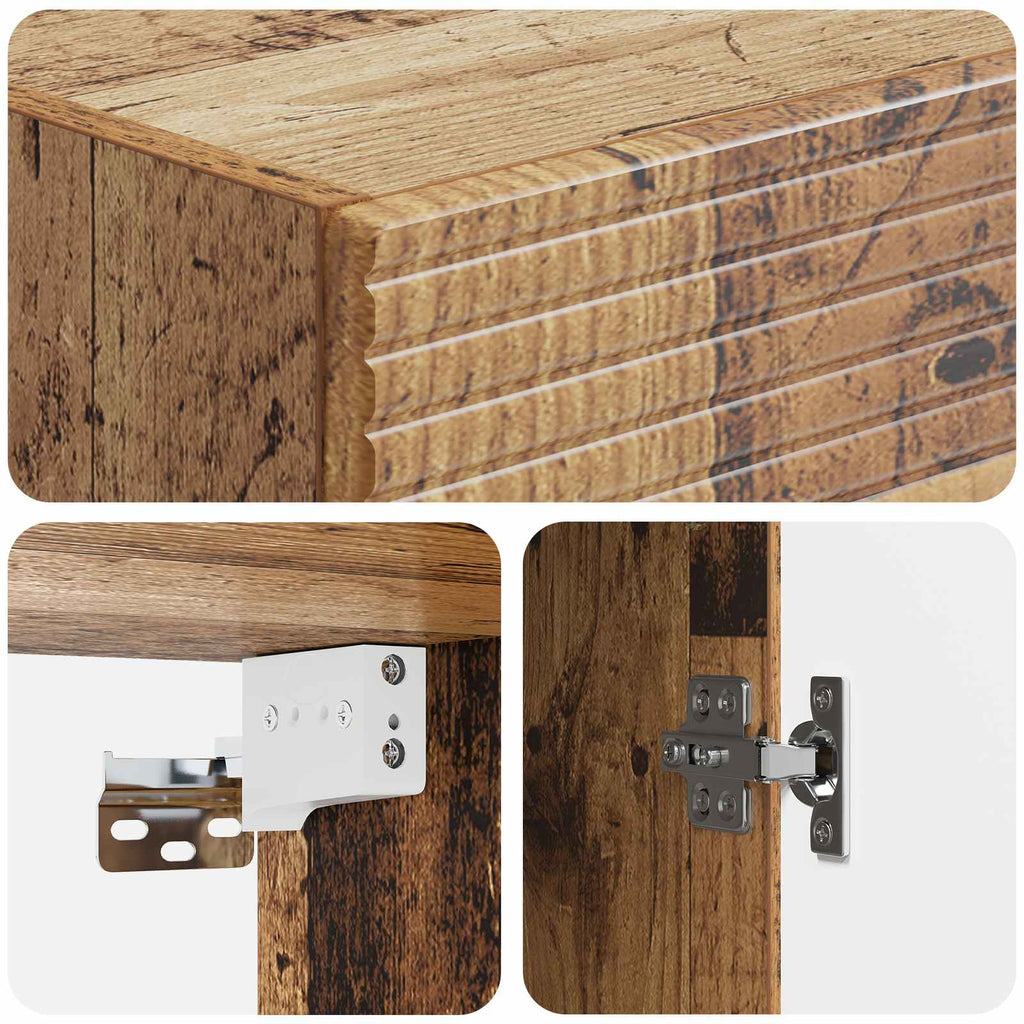 Wandschrank Altholz 33 x 34,5 x 90 cm Holzwerkstoff
