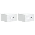 Wandmontierter Nachttisch 2 pcs Weiß 34,5 x 33 x 20 cm
