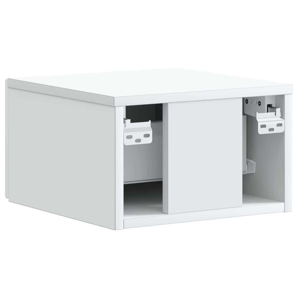 Wandmontierter Nachttisch 2 pcs Weiß 34,5 x 33 x 20 cm