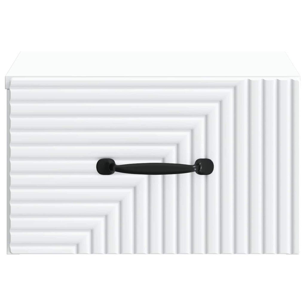 Wandmontierter Nachttisch 2 pcs Weiß 34,5 x 33 x 20 cm