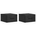 Wandmontierter Nachttisch 2 pcs Schwarz 34,5 x 33 x 20 cm