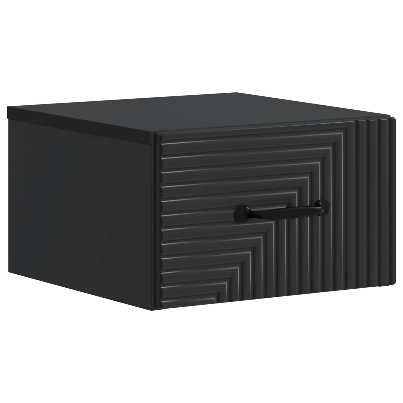 Wandmontierter Nachttisch 2 pcs Schwarz 34,5 x 33 x 20 cm