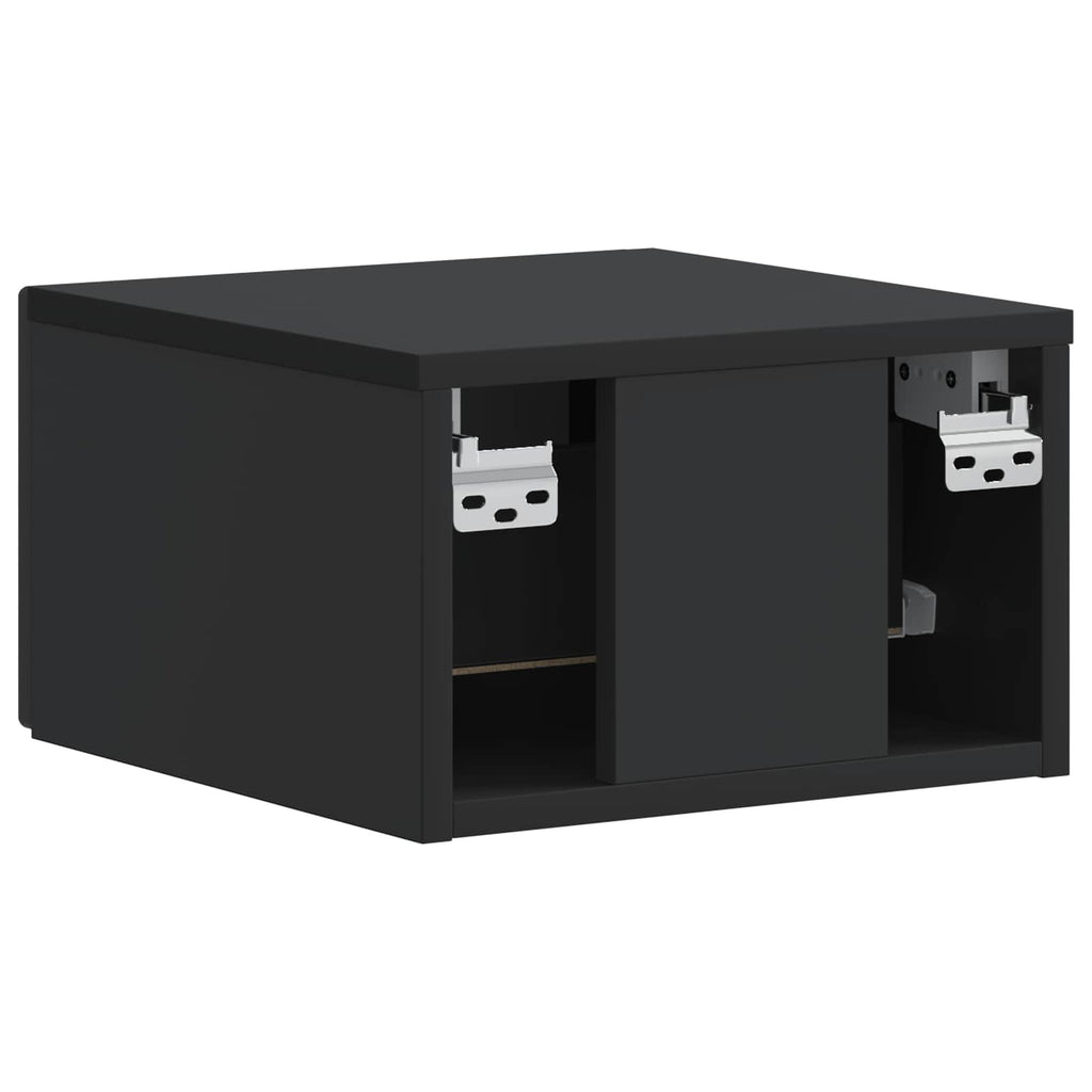 Wandmontierter Nachttisch 2 pcs Schwarz 34,5 x 33 x 20 cm