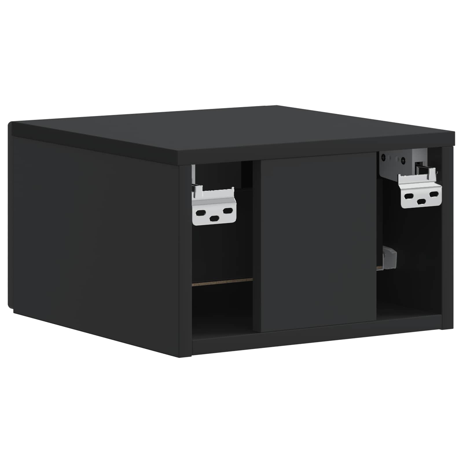 Wandmontierter Nachttisch 2 pcs Schwarz 34,5 x 33 x 20 cm