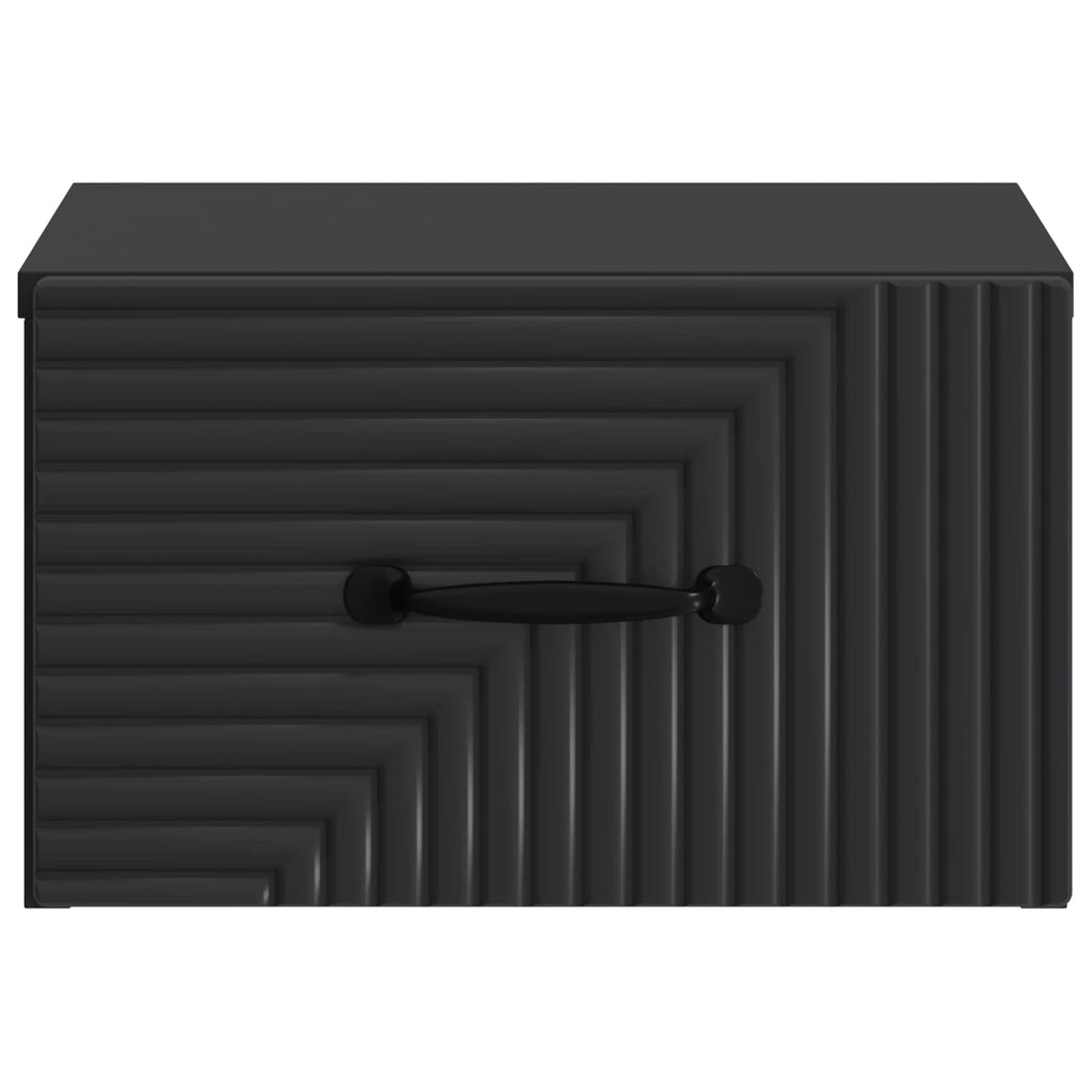 Wandmontierter Nachttisch 2 pcs Schwarz 34,5 x 33 x 20 cm