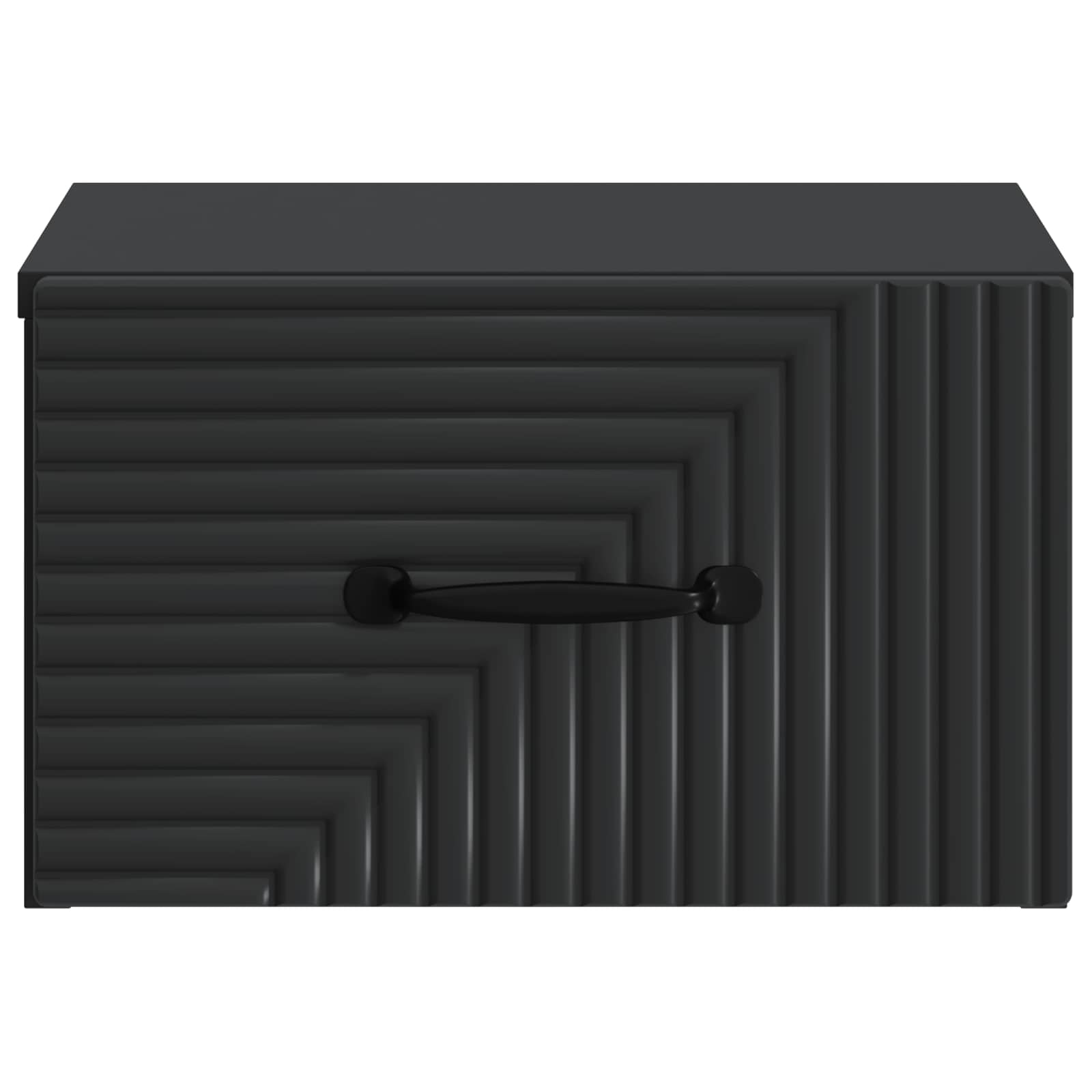 Wandmontierter Nachttisch 2 pcs Schwarz 34,5 x 33 x 20 cm