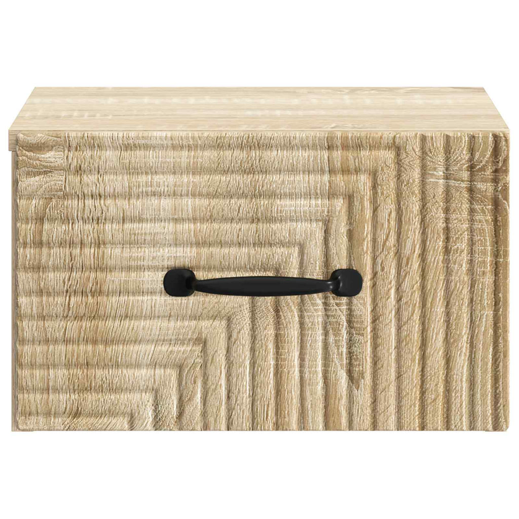 Wandmontierter Nachttisch 2 pcs Sonoma-Eiche 34,5 x 33 x 20 cm