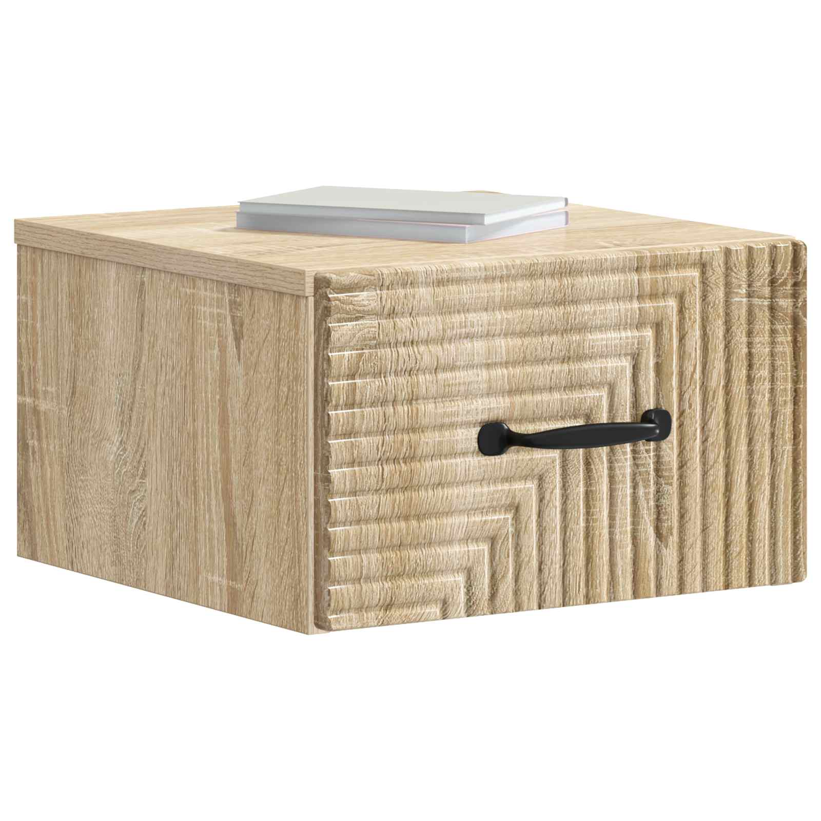 Wandmontierter Nachttisch 2 pcs Sonoma-Eiche 34,5 x 33 x 20 cm