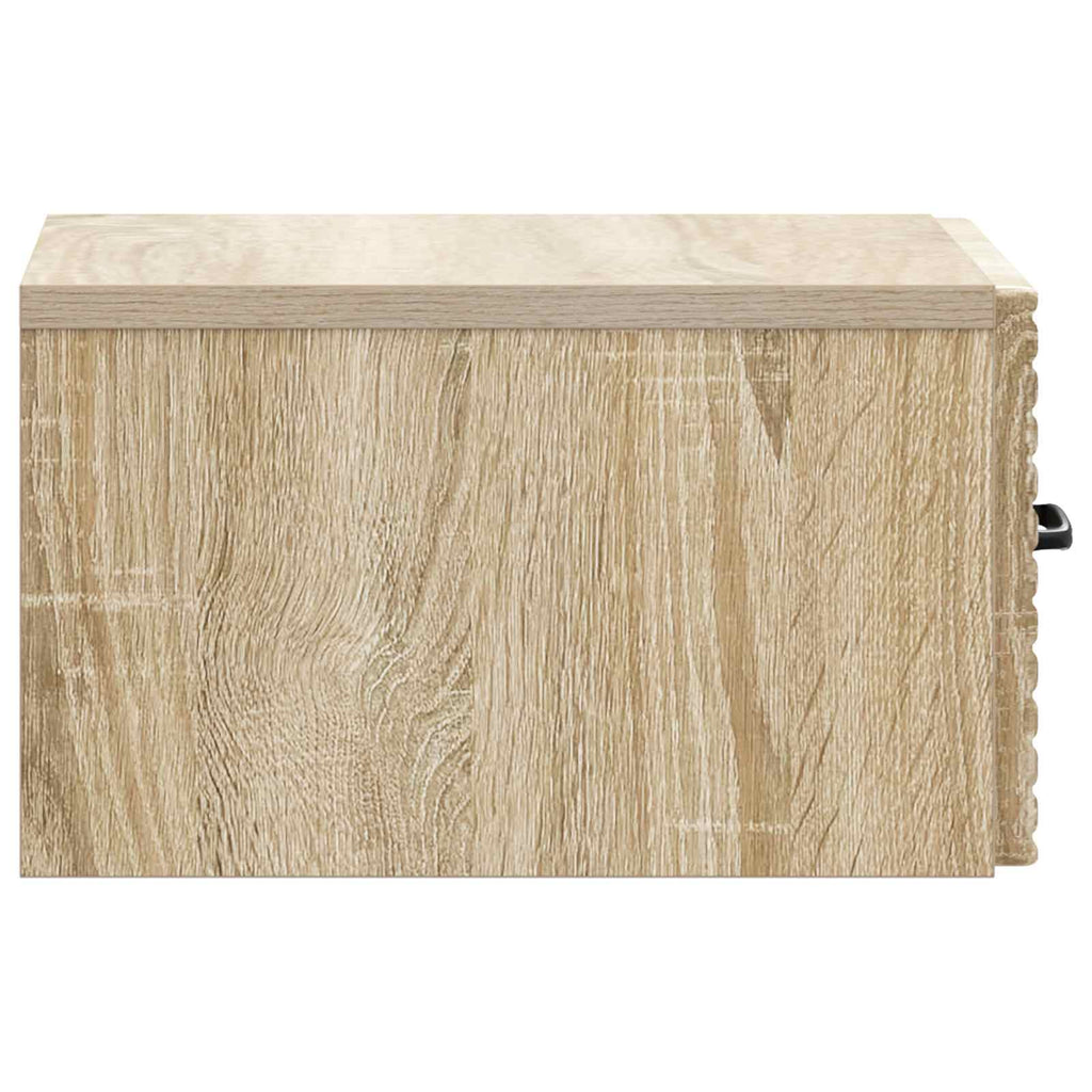 Wandmontierter Nachttisch 2 pcs Sonoma-Eiche 34,5 x 33 x 20 cm