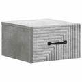 Wandmontierter Nachttisch Betongrau 34,5 x 33 x 20 cm