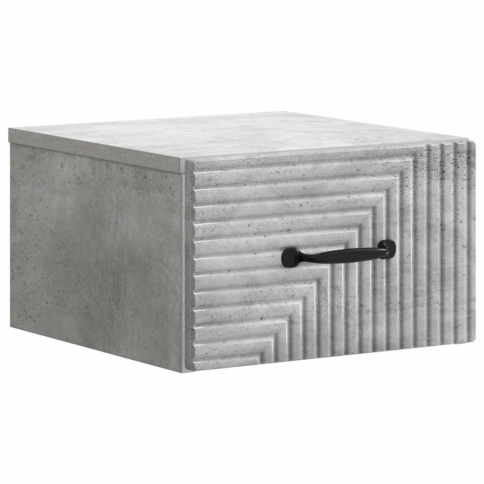 Wandmontierter Nachttisch Betongrau 34,5 x 33 x 20 cm
