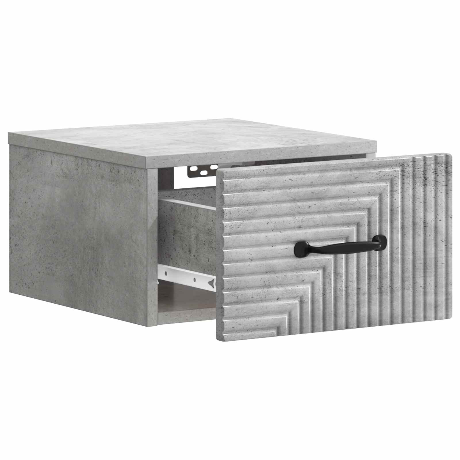 Wandmontierter Nachttisch Betongrau 34,5 x 33 x 20 cm