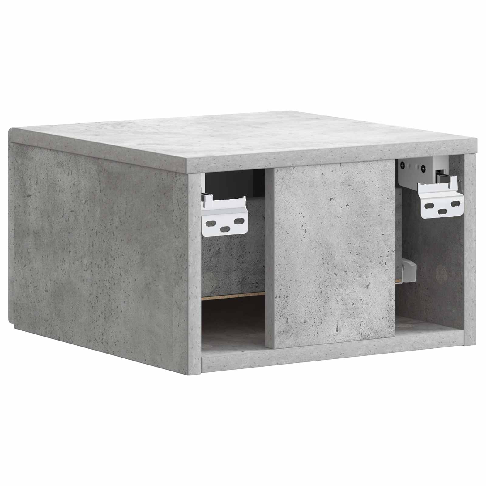 Wandmontierter Nachttisch Betongrau 34,5 x 33 x 20 cm