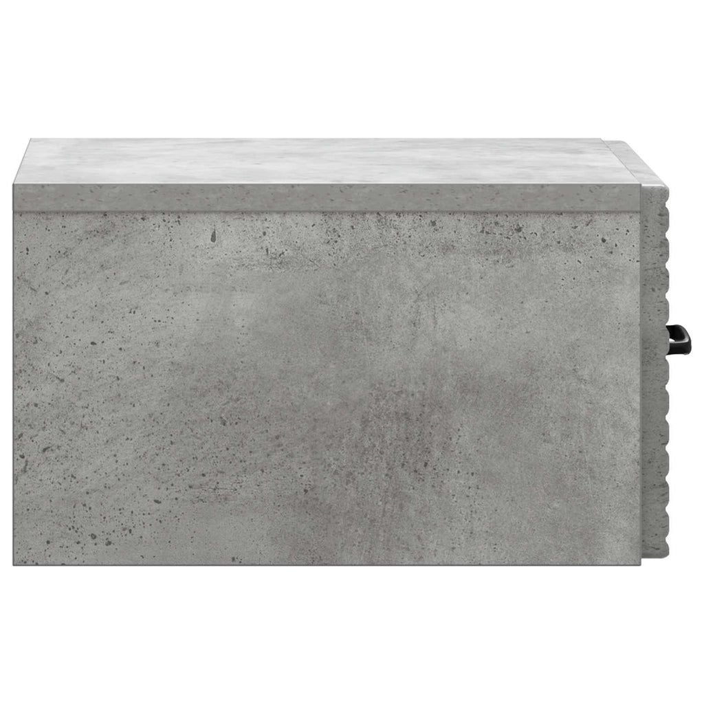 Wandmontierter Nachttisch Betongrau 34,5 x 33 x 20 cm