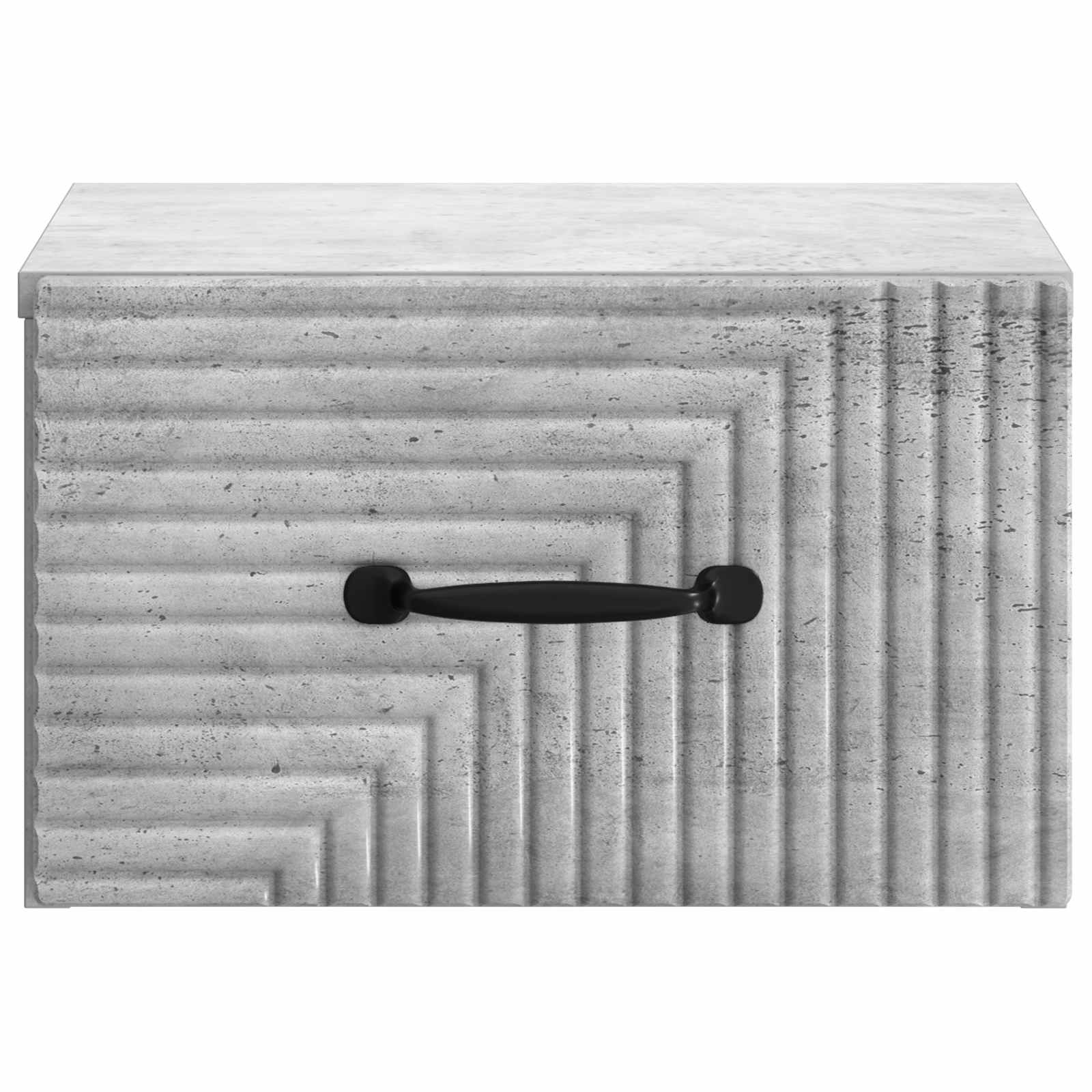 Wandmontierter Nachttisch 2 pcs Betongrau 34,5 x 33 x 20 cm