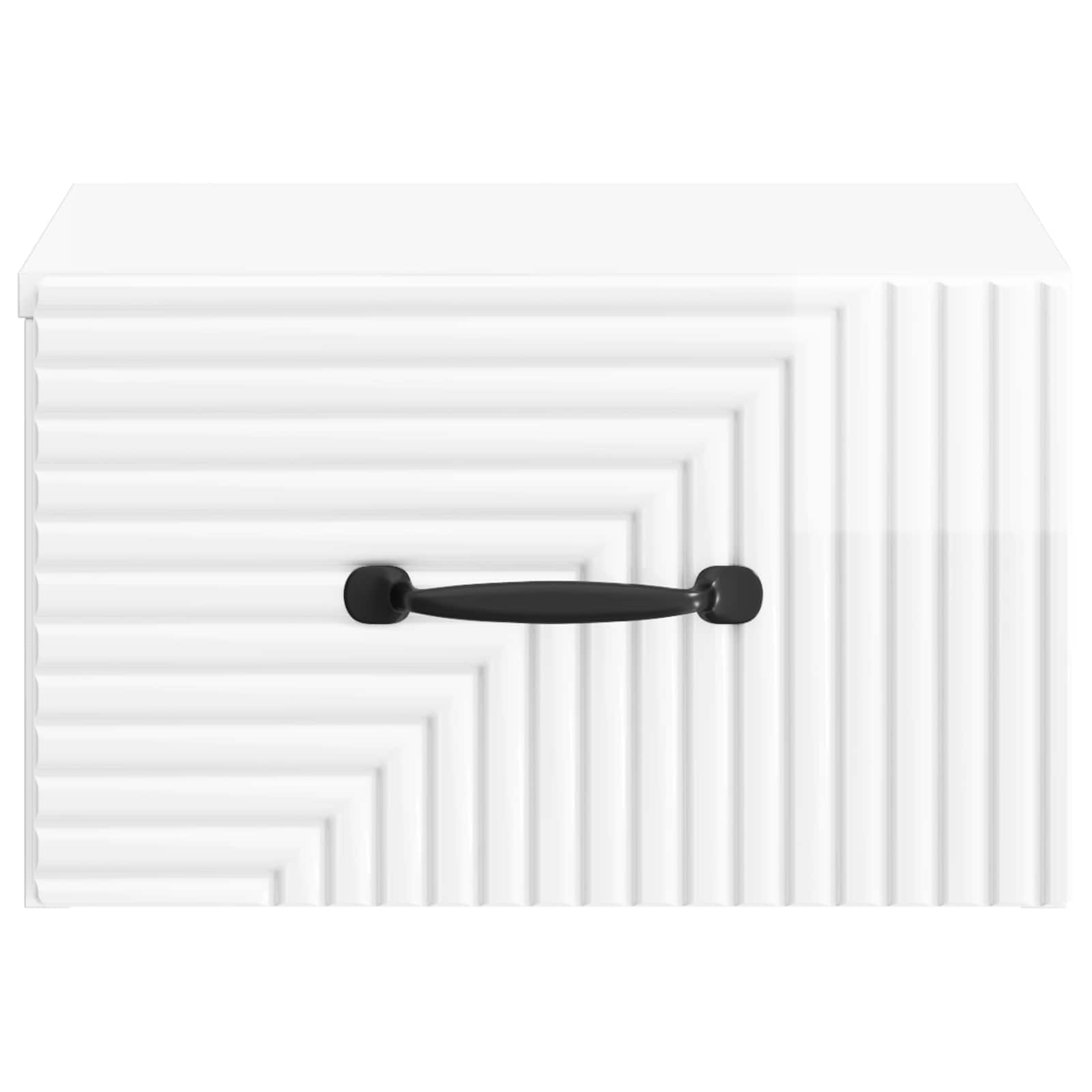 Wandmontierter Nachttisch 2 pcs Hochglanz Weiß Holzwerkstoff