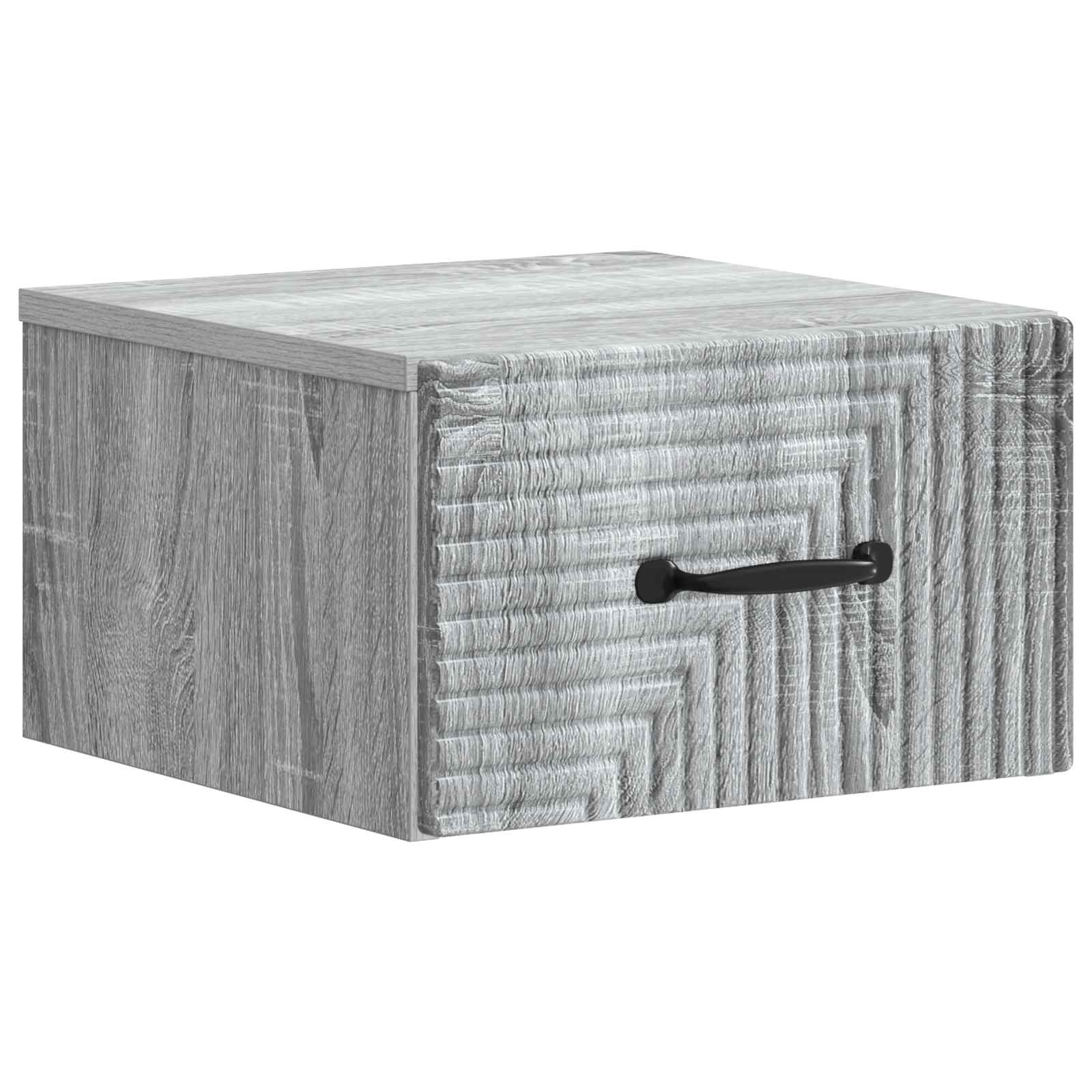 Wandmontierter Nachttisch Graues Sonoma 34,5 x 33 x 20 cm