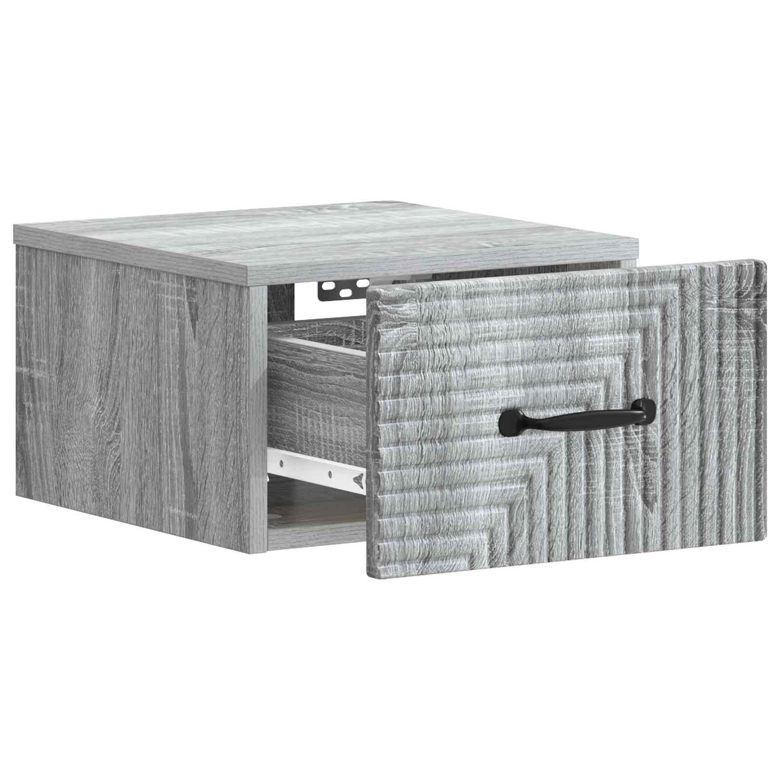 Wandmontierter Nachttisch Graues Sonoma 34,5 x 33 x 20 cm
